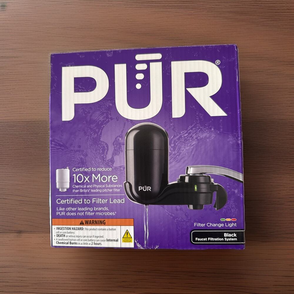 PUR FM-2000B Vertical Faucet Mount Filtration System - Black
